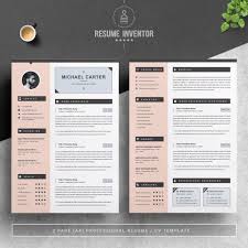 Can a resume be two pages? Modern Resume Cv Template 3 Pages Crella