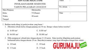 Soal uas pai kelas 3 sd semester 2 ala model kini sumber : Soal Uas Pas Mtk Kelas 6 Semester 2 Kurikulum 2013 Revisi 2018 Guru Maju