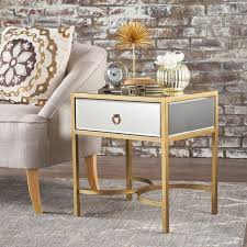 Siryen Modern Side Table Mirrored Gold Christopher Knight Home In 2020 Modern Side Table Gold Living Room Mirrored Side Tables