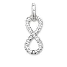 Thomas Sabo Women Pendant Glam And Soul 925 Sterling Silver Zirconia White Pe672 051 1 Sterling Silver Pendants Sterling Silver Cross Necklace Infinity Pendant