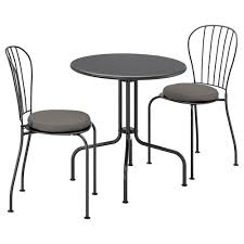 Lacko Table 2 Chairs Outdoor Gray Ikea In 2020 Bistro Set Chair Ikea