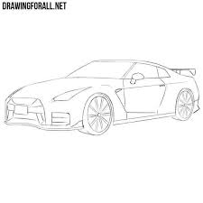 16 Nissan Gtr Drawing Gtr Drawing Nissan Gtr Car Drawing Easy