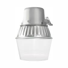 Halo 65 Watt Metallic Outdoor Fluorescent Security Wall And Area Light With Dusk To Dawn Photocell Sensor Al6501fl The Home Depot