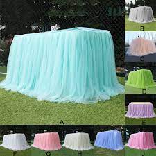 Table Skirt Multi Colors Table Cloth Home Textile Tablecloths For Wedding Baby Shower Birthday Party Table Decoration Tulle Champagne Table Skirt For Round Or Rectangle Tables Dessert Walmart Com