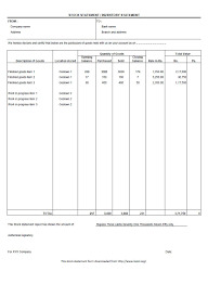 Stock Statement For Bank Loan And Sample Format Download Bank Loan Bank Statement Statement