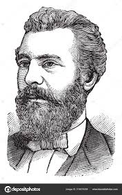 Alexander Graham Bell 1847 1942 Byl Vědec Konstruktér Vynálezce Telefonu  Stock Vektor od ©Morphart 218015294