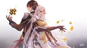 Zhongli Ningguang Genshin Impact Live Wallpaper Wallpaperwaifu
