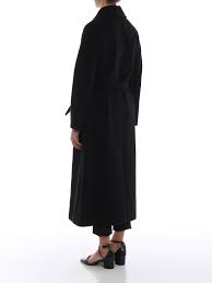 Max Mara Didone Virgin Wool Fleece Long Wrap Coat Long