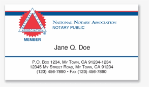 Notary public california business card. Notary Public Business Cards National Notary Association Hd Png Download Kindpng