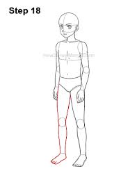 266 best how to draw bodies images learn drawing sketches. How To Draw A Manga Boy Body 3 4 View Step By Step Pictures How 2 Draw Manga