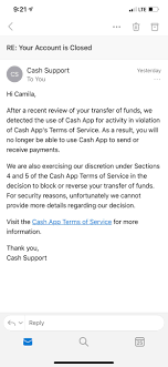 · incorporate a screen capture in. Hello 3 Days Ago I Got This Email My Cashapp Account Was Closed I Have 7540 Dollars Available In My Account And I Just Cash Out The Money To My