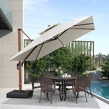 Heavy duty concrete umbrella base stand w/ wheels. Amazon Com Purple Leaf 10ft Patio Umbrella Outdoor Square Umbrella Large Cantilever Umbrella Windproof Off Large Patio Umbrellas Large Outdoor Umbrella Patio