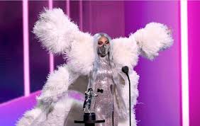 Lady gaga, born stefani joanne angelina germanotta, is an american songwriter, singer, actress, philanthropist, dancer and fashion designer. Lady Gaga Wears Mask By Indonesian Label Maison Met For Vmas Entertainment The Jakarta Post
