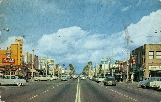 Van Nuys Blvd and Vanowen Street Circa 1950s in Van Nuys Postcard (2)