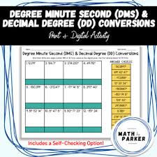 Convert degree minute second to decimal in excel (dms to d. Degrees Minutes Seconds Worksheets Teaching Resources Tpt