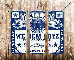 Dallas Cowboys Budweiser King Of Football 20oz Skinny Tumbler Etsy In 2021 Beer Design Skinny Tumblers Budweiser