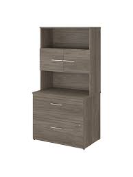 Check spelling or type a new query. Bush Business Furniture Office 500 36 W 2 Drawer Lateral File Cabinet With Hutch Modern Hickory Standard Delivery Partially Assembled Office Depot
