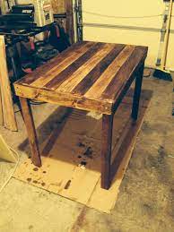 Need a rustic accent table in your kitchen or dining room? Pin By Jan Wells On From Pallets With Love Small Kitchen Tables Craftsman Style Kitchens Tile Remodel