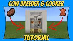 Easy Cow Farm Breeder Cooker Tutorial Minecraft Minecraft Creations Minecraft Redstone