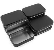 Murtenze 12PCS Metal Tin Box Containers with Hinged, Portable Flip Cover  Storage Box for Wedding Jewelry Lip Balm Container Cosmetic Organizer  (Black, ...