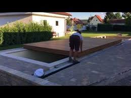 Begehbare Poolabdeckung 6 4 X 3 6 M Youtube Small Backyard Pools Swimming Pools Backyard Backyard Pool Designs