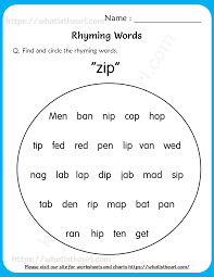 English language arts standards » reading: Rhyming Words Worksheet 5 Your Home Teacher