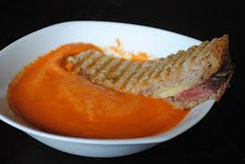 Top Chef Dale Talde S Iron Grilled Cheese And Filet Mignon With A Smoky Tomato Soup Filet Mignon Top Chef Chef Recipes