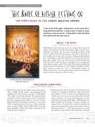 A knife says yes or no, cut or not, die or don't. The Knife Of Never Letting Go By Patrick Ness Discussion Guide