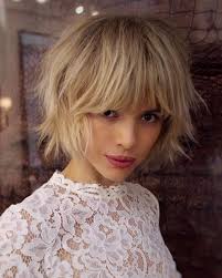 Jagged bob with full choppy bangs. Pin On Hair Styles
