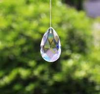 10 adet 28mm gözyaşı damlası kristaller prizma güneş tutucu şeffaf cam  avize kristal parçaları DIY asılı kolye takı Spacer yönlü - AliExpress