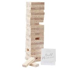 Auf dieser leinwand dürfen sich alle. Personliche Unterhaltsame Alternative Das Jenga Hochzeit Gastebuch