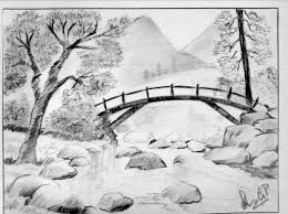 Bahkan, melihat pemandangan yang indah dapat menghilangkan stres. 17 Lukisan Pemandangan Hitam Putih Dengan Pensil Gambar Kitan