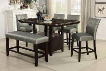 Choose from contactless same day delivery, drive up and more. F2461 1756 1757 6 Pc Arenth Ii Espresso Finish Wood Counter Height Table Faux Marble Top Dining Table Set