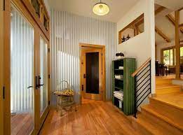 The exterior of this shed features white 1/4. Corrugated Metal Ideas For The Home Insteading