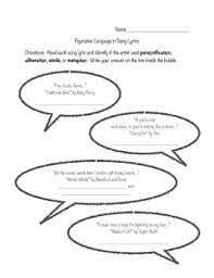 Figurative Language In Song Lyrics Figurative Language Song Lyrics Lyrics