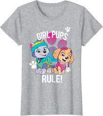 Amazon.com: Paw Patrol Girl Pups Rule! T-Shirt : Clothing, Shoes & Jewelry