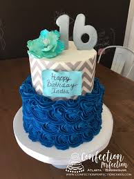 5 out of 5 stars, based on 5 reviews 5 ratings current price $12.99 $ 12. 2 Tier Chevron Deep Blue Rosette Sweet 16 Cake Sw 105 Confection Perfection Cakes Online Ordering