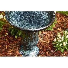 It is 14 cm high, and the top is. Essential Garden 21 Blue Glazed Ceramic Birdbath Limited Availability Outdoor Living Outdoor Decor Misc Outdoor Decor