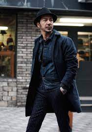 Dark Blue Everything Soletopia Coat Style For Man Mens Street Style Mens Pinstripe Pants