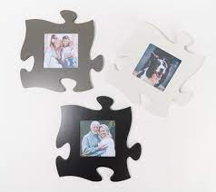 Our puzzle piece picture frames are creative and beautiful, and a fun way to jazz up a wall! P Graham Dunn S 3 Blank Large Wall Decor Puzzle Pieces W Photo Space Qvc Com