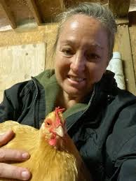 My Beautiful “Shirley” The Queen Of All 107 Hens !! 8 Years Old The Oldest.  Doesn't Lay But Still My Girl. Named After Mom. Runs The Coop !!