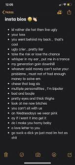 Check spelling or type a new query. Baddie Insta Bios Instagram Quotes Good Instagram Bios Good Bios