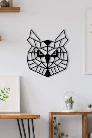 Excited To Share This Item From My Etsy Shop Ditcowest Metal Art Owl Design Metal Owl Wall Hanging Owl A Owl Wall Art Geometric Art Animal Origami Wall Art