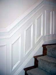 Crown molding, chair rail, shadow box trim, window and door trim: Trim And Paneling Ideas To Improve The Look Of Your Home Home Moldings And Trim Staircase Molding