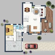 Maison Toit Double Pente Et Toit Plat La Chapelle Sur Erdre Depreux Construction Plan De Maison Neuve Plan Maison Maison