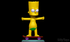 3D file Bart Simpson Skating Naked - The Simpsons・3D printer design to  download・Cults