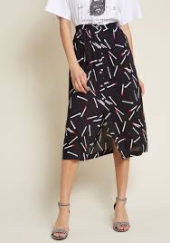Black A Line Midi Skirt Uk Louche Start Me Up Buttoned Skirt A Line Skirt Midi Midi Skirt Skirts