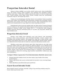 Berdasarkan contoh di atas, (39 : Pengertian Interaksi Sosial Docx