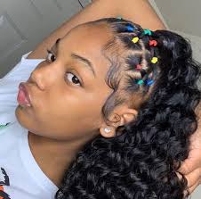 Add the rubber band wrapped hair into the middle section of your braid and start to braid so it is included in the braid. Rubber Band Hairstyles Hair Styles Natural Hair Styles Unique Hairstyles
