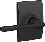 F10 LAT 622 CEN Century Collection Latitude Passage Lock Lever, Matte Black Schlage